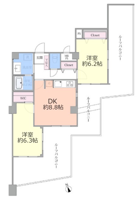 ライオンズマンション上板橋第2　5階　間取図